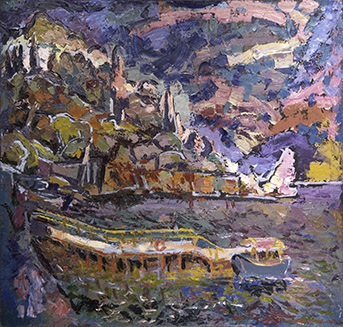 A night in Gurzuf. Oil on canvas, 105 x 109.5 cm (41.3 x 43.1 inches). 2004