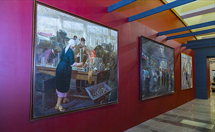 The exhibition hall of the association of painters 'Moscow Union of artists'.