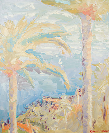 In the south of France. Théoule. The wind of travels. Oil on canvas, H 73 x W 60 cm (H 28.7 x W 23.6 inches). 2007
