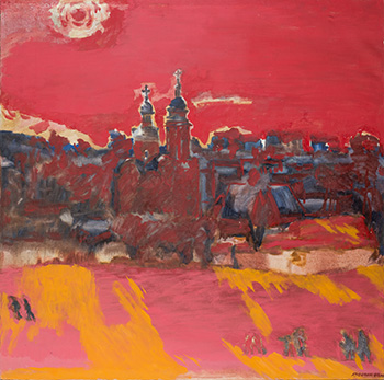 Troyekurovo. Oil on canvas, 100 x 100 cm (39.4 x 39.4 inches). 2004