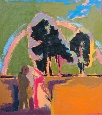 The farewell. Oil on canvas, H 100 x W 90 cm (H 39.4 x W 35.4 inches). 2002