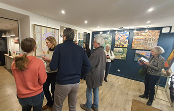 In Art gallery ‘Le 140’ in Garches, France, at the preview of Kuzmin's exhibition, 2nd of March 2024