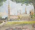 Nikolai Vasilevich Kuzmin born in 1938. London. Parliament. Oil on canvas. H 100 x W 120 cm (H 39.4 x W 47.2 inches). 1995