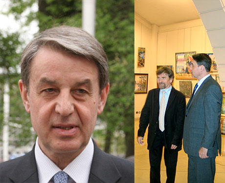 The Ambassador of Russia in France, who is an art collector,  has visited the artist's exhibition in Versailles