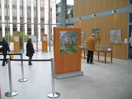 Nikolai Kuzmin's exhibition in Jacques Baumel multimedia library and Matthieu Dubuc art gallery in Rueil-Malmaison, France.
